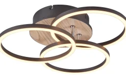 Circle Plafond LED träimitation/mattsvart