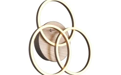 Circle Plafond LED träimitation/mattsvart