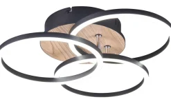 Circle Plafond LED träimitation/mattsvart