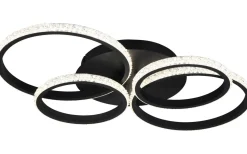 Cires Plafond LED mattsvart/kristalleffekt 4000K