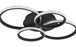 Cires Plafond LED mattsvart/kristalleffekt 4000K