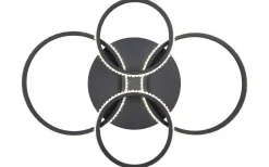 Cires Plafond LED mattsvart/kristalleffekt 4000K