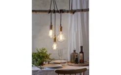 Classical Sladdställ Mässing E27 3,5m Textilkabel