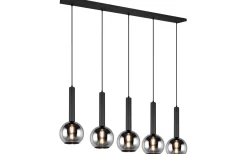 Clayton Takpendel 5-delad E27 mattsvart