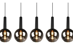 Clayton Takpendel 5-delad E27 mattsvart