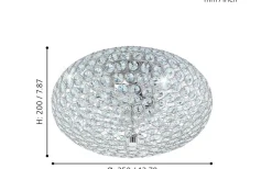 Clemente Kristallplafond 35cm Krom