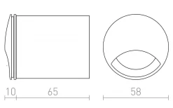 Club Indirekt Infälld Vägglampa Silvergrå