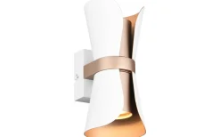 Coat Vägglampa 2xGU10 matt vit/kaffebrun