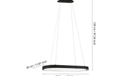Codirales Taklampa 78cm LED 3000K 30W Svart
