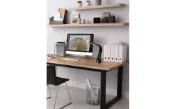 Cognoli Skrivbordslampa med Klocka 51cm LED 5000K 4,4W Svart