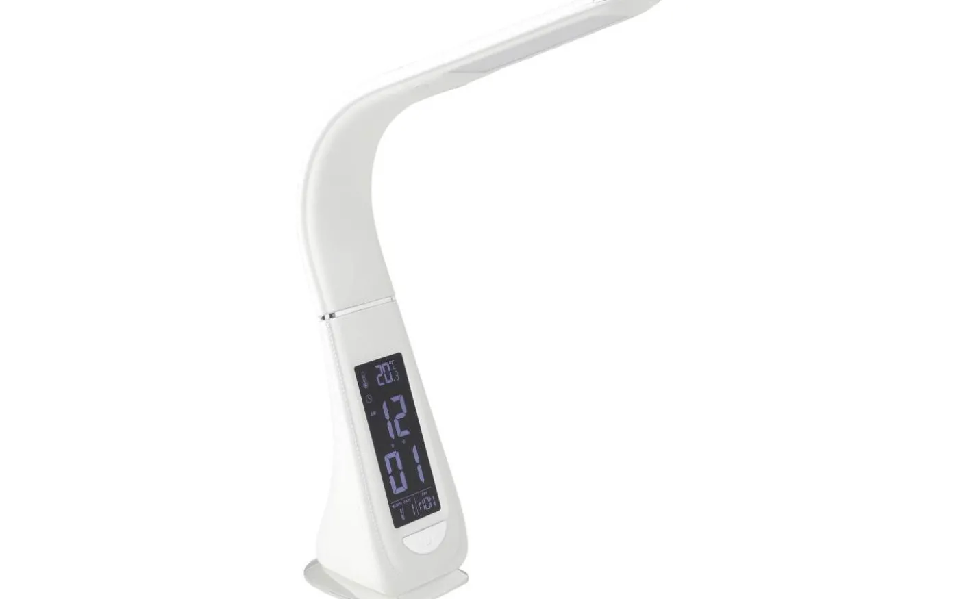 Cognoli Skrivbordslampa med Klocka 51cm LED 5000K 4,4W Vit