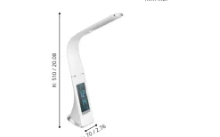 Cognoli Skrivbordslampa med Klocka 51cm LED 5000K 4,4W Vit