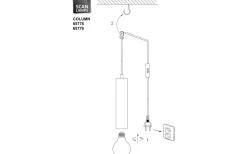 Column Fönsterlampa 35cm Tenn