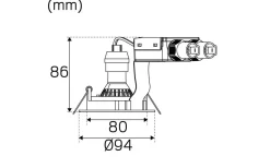 Comfort Quick Outdoor Spotlight LED GU10 3000K 5,8W Antracit IP23
