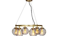 Como Takkrona 65cm 6 Kupoler Mässing/Rök