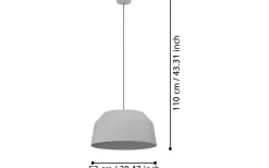 Contrisa Taklampa 52cm Grå