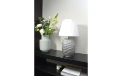 Cornelia Bordslampa 42cm Silver/Vit