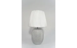 Cornelia Bordslampa 42cm Silver/Vit