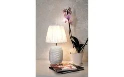 Cornelia Bordslampa 42cm Silver/Vit