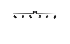 Correct Takspotlight 124cm 6xGU10 Svart