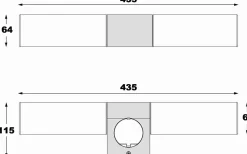 Cosenza Vägglampa med Uttag 44cm Svart IP44