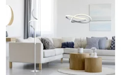 Course Golvlampa LED i borstat stål