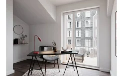 Curve Bordslampa 50cm Matt Mörkröd