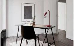 Curve Bordslampa 50cm Matt Mörkröd