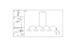 Curve Taklampa 165cm Svart