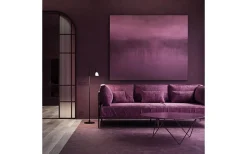 Cut Enkel Golvlampa 140cm Svart/Opalglas