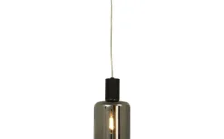 Cylinder Fönsterlampa 9cm Svart/Rök
