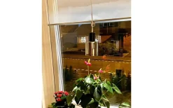 Cylinder Fönsterlampa 9cm Svart/Rök