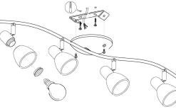 Dakar Takspotlight 65cm Nickel