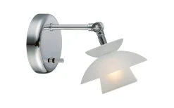 Dallas Vägglampa Krom/Opal
