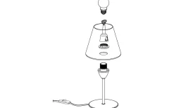 Damasco Bordslampa 30cm Nickel