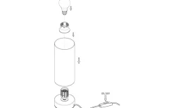 Damasco Bordslampa 22cm Nickel