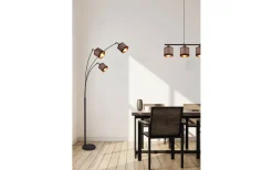 Davos Golvlampa 3-delad E14 matt svart/grå