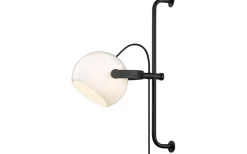 DC Vägglampa 52cm Opal/Svart Ek