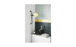 DC Vägglampa 52cm Opal/Svart Ek