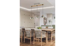 Delhi Takpendel 3-delad E27 antik stål