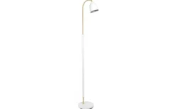 Deluxe Golvlampa 133cm LED GU5,3 Dimbar Vit/Mässing