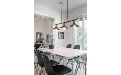 Disc 3 Taklampa 96cm 3xE27 Svart/Borstad Mässing