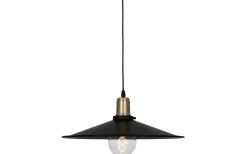 Disc Taklampa 40cm E27 Svart/Borstad Mässing
