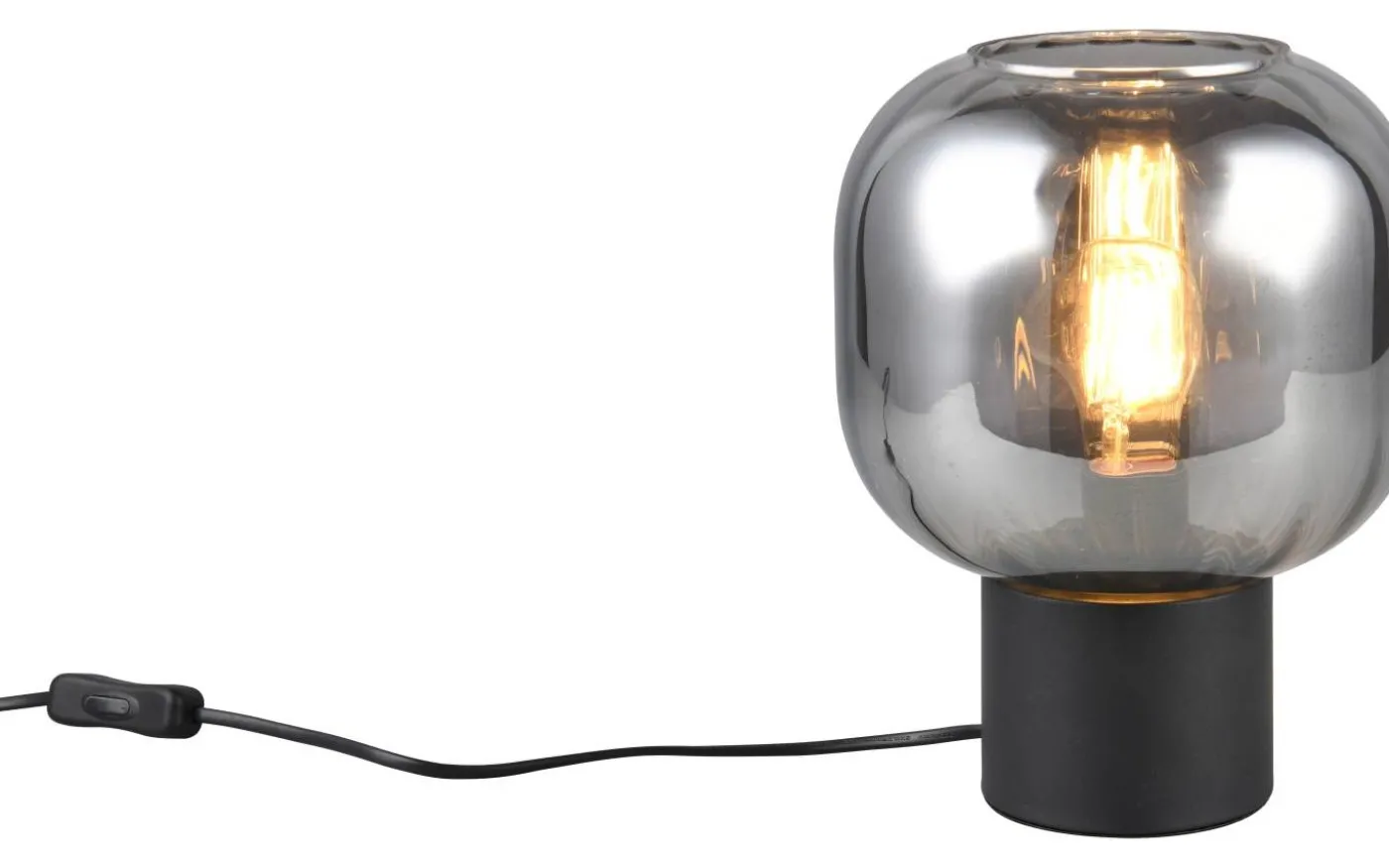 Diva Bordslampa E27 mattsvart/förkromad