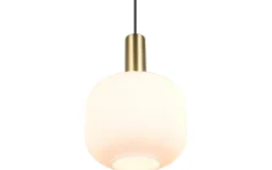 Diva Fönsterlampa 20cm E27 matt mässing/vit