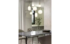 Diva Takpendel 6-delad E27 matt mässing/vit