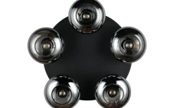 Divina Plafond 5-delad E14 matt svart/rökfärgad