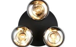 Divina Plafond 3-delad E14 matt svart/rökfärgad