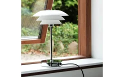 DL20 Bordslampa 30cm Vit/Krom