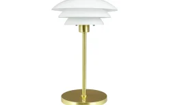 DL20 Uppladdningsbar Bordslampa 30cm LED 3000K 1,5W Opal/Mässing